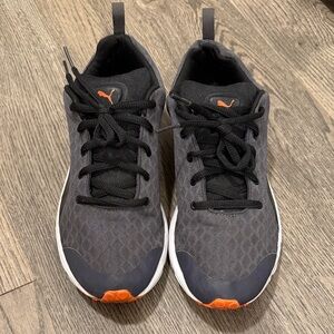 Puma Charcoal and Tangerine Athletic Shoes